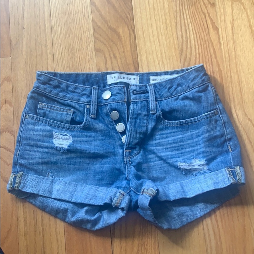 BULLHEAD ripped girlfriend denim shorts